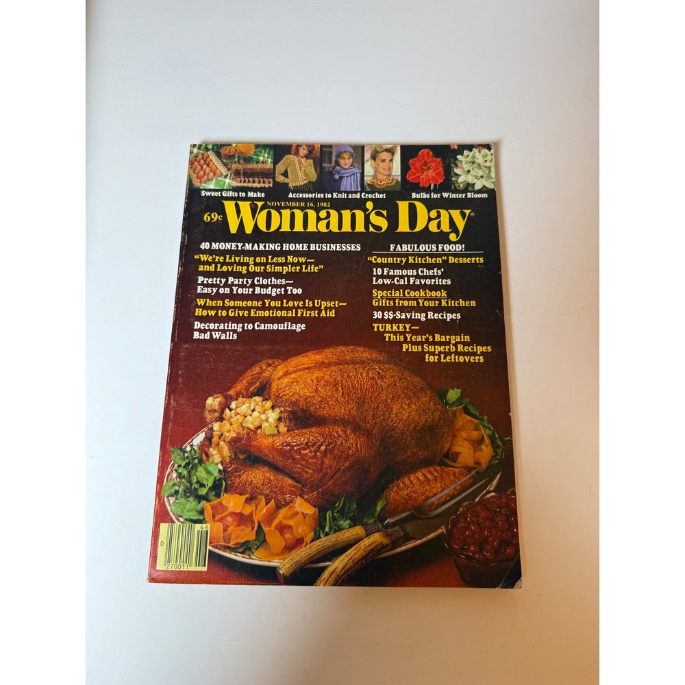 Woman's Day Magazine November‎ 16 1982 Thanksgiving Turkey Issue